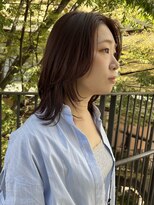 ボットー(Botto.)&nbsp;レイヤーウルフ/レイヤーカット/ピンクブラウン/前髪なし