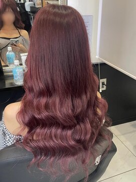 ヘアーデザイン ジェルム(Hair Design germe) ローズピンクカラー　--RINA--