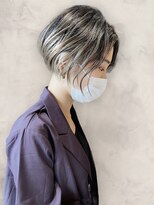 ヴァンクラウド ローカス 奈良高の原(vent-cloud LOCUS)&nbsp;30代40代50代/小顔ショート/白髪ぼかしハイライト/アッシュ