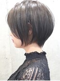 Say.大人ショートボブアッシュブラックショートレイヤー表参道