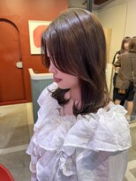 ローレンジウ(LOREN JU)&nbsp;透明感髪質改善ベージュダブルカラーミルクティーグレージュ