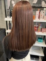 アンジェロ カリノ(Angelo Carino)&nbsp;【髪質改善】オレンジベージュ＿オイル縮毛矯正☆