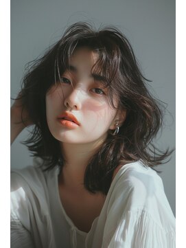 ラナ 新宿(lana) こなれミディアム/顔まわり/レイヤーカット【lana hair 新宿】