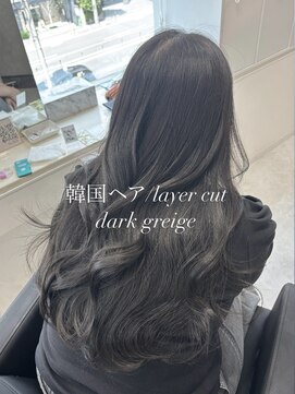 マーシュ 梅田(marshu) 吉岡Style/韓国巻き/透け感darkgray