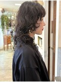 ロングウルフパーマ