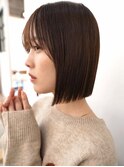 ストレート/オリーブ/ベージュ/透明感/透け感/縮毛矯正