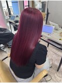 20代30代◎艶髪カシスレッド透明感レイヤーロング
