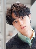 福岡大名メンズフェザーパーマフェザーショートニュアンスパーマ