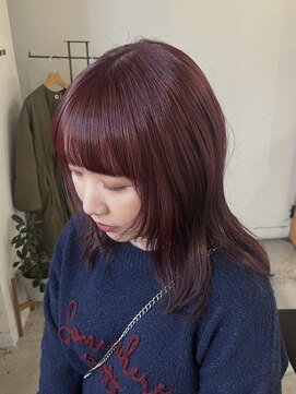 ワゴンヘアー(wagon hair) medium layer × red