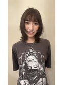 ミディアムボブ＋フェイスレイヤー