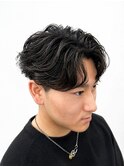 ツーブロフェザーパーマニュアンスパーマメンズパーマ