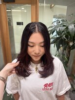 ヘアリゾートレガロ 瓢箪山店(Hair Resort regalo)&nbsp;裾カラーウルフボブレイヤーボブオリーブグレージュくらげヘアー