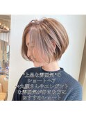 ボブ髪型前髪あり前髪なし面長/30代/40代/50代ショート【荒砂】