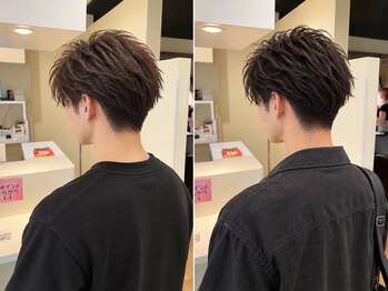ラファンス 栗林店(LaFENCE)の写真/メンズカット￥3300～/アップバングショート/マッシュショートetc...忙しい朝のセットも簡単に◎