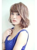 ふんわり大人可愛いボブ×山崎愉美