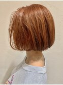 オレンジカラー/ボブ/ダブルカラー/学割U24/京都/河原町/14