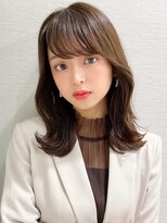 アフロート エル 錦糸町(AFLOAT L)&nbsp;前髪パーマ/セミウェットウェーブ/オリーブカラー/大人かわいい