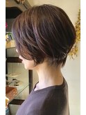 透明感栗色ショート