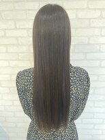 ヘアープロデュース ラピセット 松山(Lapset) 20代30代40代艶感ストレートアッシュグレージュ透明感ロング