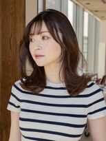 アフロート ギンザ(AFLOAT GINZA)&nbsp;白川20代30代40代大人可愛いくびれヘアオリーブグリーン23.2.18