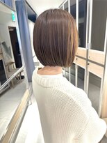 ヘアサロンガリカアオヤマ(hair salon Gallica aoyama)&nbsp;【坂本拓麻】大人かわいい内巻きボブ/透明感ブラウンベージュ