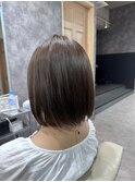 斜めバング/グレージュカラー/デザインカラー/津田沼駅