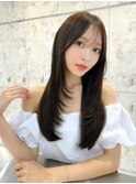 韓国風前髪×レイヤーカット【髪質改善/新宿/レイヤーカット】