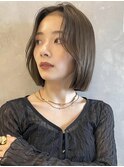 韓国風切りっぱなしボブ 髪質改善 小顔カット 顔まわり A1127