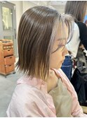インナーカラーベージュミルクティーベージュハイトーンカラー
