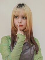 マセナ(Masena) 抜きっぱなし×オレンジ×ブラウン　デザインカラー　10代20代