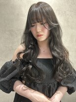 ルノン フィージュ(LUNON fieju)&nbsp;ダークグレージュ/ロングスタイル/レイヤー/前髪/波巻き