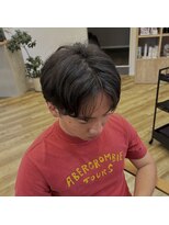 トウキ(touki)&nbsp;センターパート韓国カルマパーマ シースルーマッシュ ニュアンス