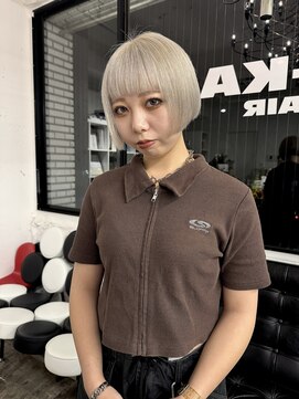 ディーカヘアーセンダイ(Di KA HAIR sendai) blond/ハイトーン/デザインカラー/ブリーチ/ブリーチカラー/ボブ