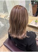 黒髪 ネビージュ 小顔 ワンレン ハイライト 髪質改善 前髪