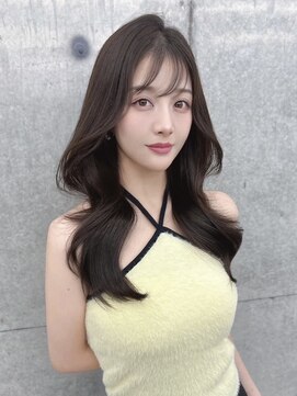 アイシー 表参道(ICY) 韓国レイヤーカットくびれヘア艶カラーダークブラウングレージュ