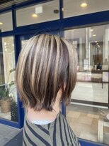 アッシュ 久が原店(Ash)&nbsp;外はねボブ 白髪ぼかしアンブレラカラー