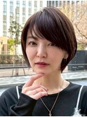 30代40代大人女性/前髪ありショートボブ/ショートヘア/髪質改善