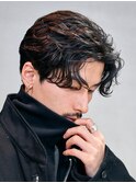 原宿ラルフカールオールバックスパイラルパーマ30代男性色気ヘア