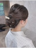 大人の和装に似合うまとめ髪　上品シニヨンヘア