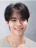 ツーブロックショートマッシュ毛流れパーマ韓国ビジネス