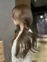 ペレ 渋谷(PELE)&nbsp;くびれヘア/アプリコットオレンジ/夏のヘアアレンジ/渋谷