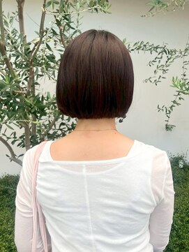 リリー(Rilie) ショートボブ/丸みボブ/ボブ/デザインカット/マロンブラウン