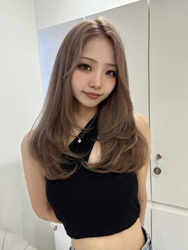 アスター 天神大名店(Aster) 小顔に見えるトレンドヘア/黒髪/オリーブグレー/ココアベージュ