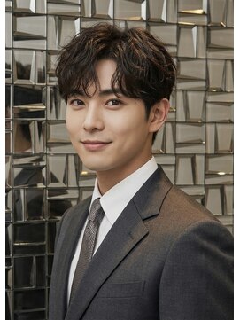 センターパート/メンズパーマ/サンウォン風