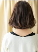 ココアブラウンウェットヘアゆるふわボブパーマX志木20代30代