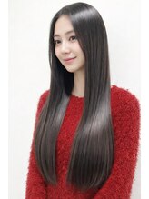 柔らかさを残すシルクストレート