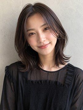 リア トーキョー(Lia TOKYO) 【工藤武士】前髪なし大人くびれミディ×艶ブラウン