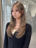 ニューヨークニューヨーク 三宮駅前店(NYNY)&nbsp;韓国風ロングレイヤー×ミルクティーベージュ