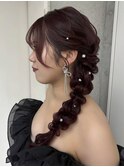 サイド編みおろし