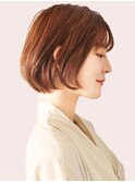 大人かわいいひし形ショートボブ/ローライト